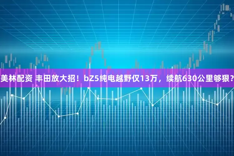 美林配资 丰田放大招！bZ5纯电越野仅13万，续航630公里够狠？